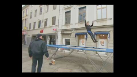 INSANE TRAMPOLINE JUMP FROM ROOF