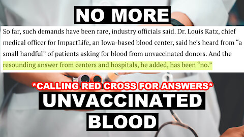 No More Unvaxxinated Blood For Those Who Need A Blood Transfusion