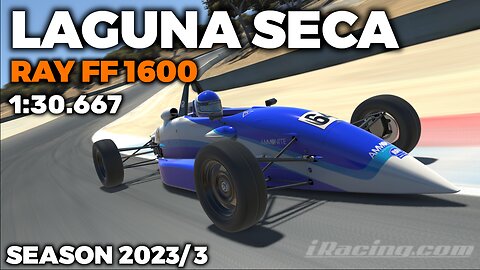 iRacing Laguna Seca Ray FF 1600 - Guide Lap + Hot Lap + Setup + blap file - 1:30,667