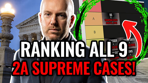 Supreme Court 2A Cases all 9 RANKED! Bruen, Heller, McDonald, Miller, Thompson, Lewis, Cruikshank