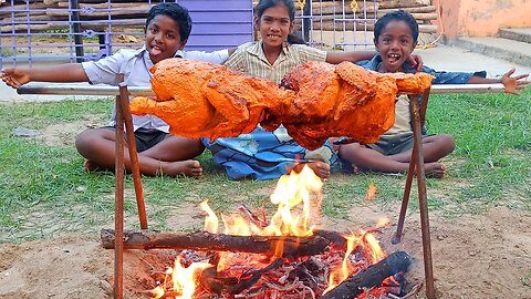 TANDOORI CHICKEN | Full Chicken Tandoori Recipe | Whole Chicken Tandoori | Village Fun Cooking