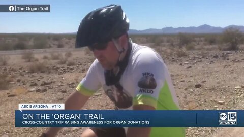 Cyclist rides "the organ trail" through the Valley for kidney transplant awareness