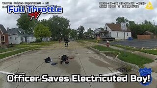 Officer Saves Boy After Being Electrocuted! #bodycam #8yrsold