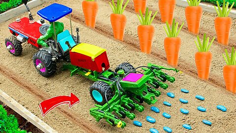 Diy tractor making the most modern plow to planting carrot fields Diy tractor machine _ Sunfarming