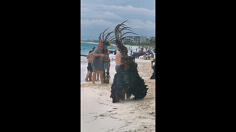 On the Beach in Cancun Mexico