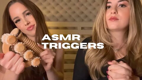 ASMR Massage Trigger Sounds | body lotion and wood therapy | No Talking 😴