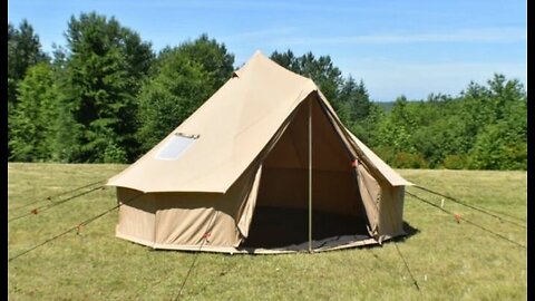 WHITEDUCK Regatta Canvas Bell Tent- wStove Jack, Waterproof, 4 Season Luxury Outdoor Camping a...