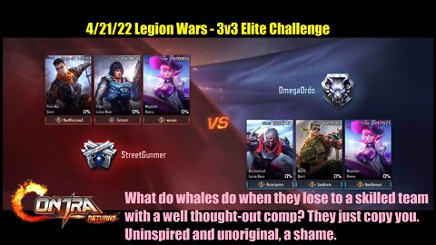 Contra Returns: 4/21/22 Legion Wars - 3v3 Elite Challenge