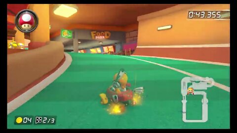 Mario Kart 8 Deluxe Time Trials - Wii Coconut Mall (200cc) - 1:23.192