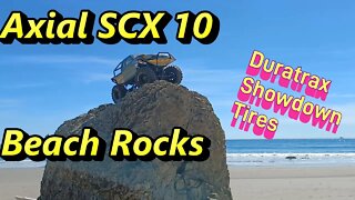Axial SCX 10 Honcho Rock Crawling at the beach