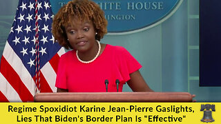 Regime Spoxidiot Karine Jean-Pierre Gaslights, Lies That Biden's Border Plan Is "Effective"
