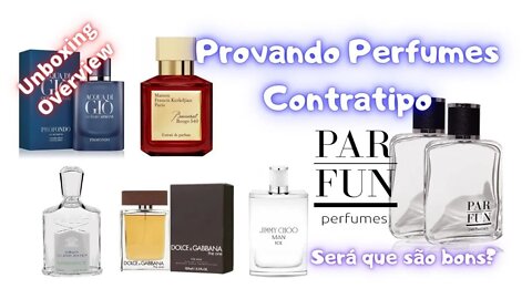 Perfumes Parfun: My Crush (B. Rouge 540), My Island (Creed V. Island), Profondo, One Dolce, Jimi Men