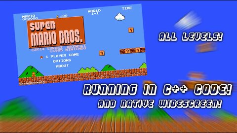 Super Mario Bros Running in C++ Code (Super Mario Bros PC/Linux Port)