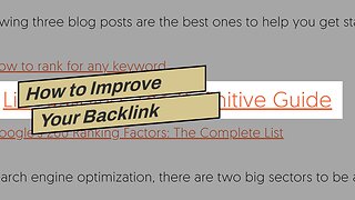 How to Improve Your Backlink Conversion Rate with Backlinks from Google and Other Search Engine...