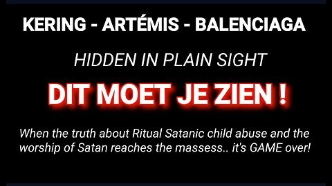 When the truth about ritual satanic child abuse reaches the massess.. it's GAME over!