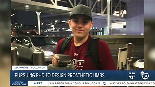 Vista young man pursues PhD in engineering to design prosthetic limbs