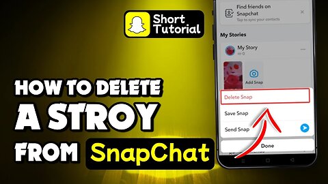 How to delete story from Snapchat