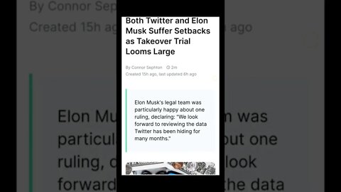 Elon Musk and Twitter Both Suffer Setbacks as Takeover Trial Looms Large #elonmusk #twitter