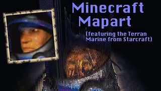 Uneasy Vanilla: Minecraft Mapart (featuring the Terran Marine from Starcraft)