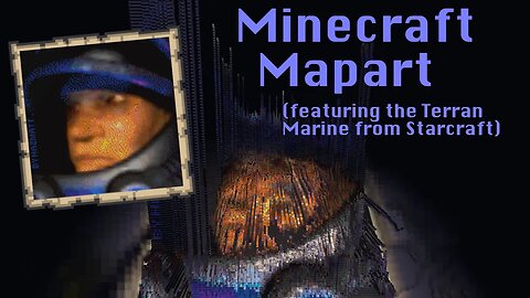 Uneasy Vanilla: Minecraft Mapart (featuring the Terran Marine from Starcraft)