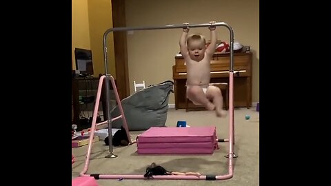 Cute babies toys scared , cute baby boy try exercise , cuteness overload
