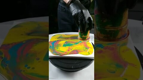 Pouring to XXXTentacion (Upside Down Cup Pour) - Abstract Art