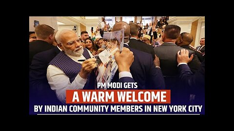 PM Modi gets a warm welcome by Indian community members in New York City - PM Modi US visit 2023