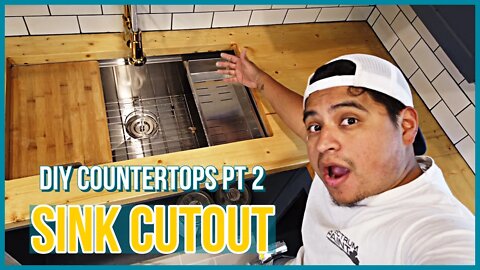How To Cut A Hole for Undermount Kitchen Sink With Just A Saw | DIY Countertops Pt 2