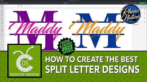 How To Create The BEST Split Letter Designs in Cricut Design Space - UPDATED 2022