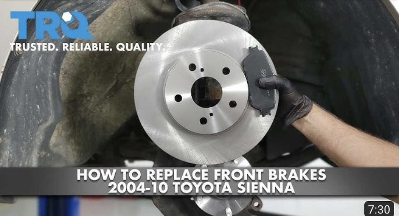 How To Replace Front Brakes 200410 Toyota Sienna