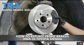 How To Replace Front Brakes 2004-10 Toyota Sienna