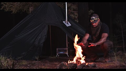 Bushcraft Hot Tent Camping | *Upgraded* OneTigris Iron Wall Hot Tent | ESEE 6 Fixed Blade