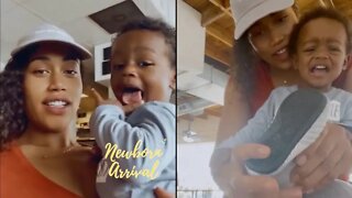 Bow Wow's Son Stone Won't Let Mommy Put His Shoes On! 👟