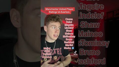 My Player Ratings For #manchesterunited Vs Everton! | #Shorts