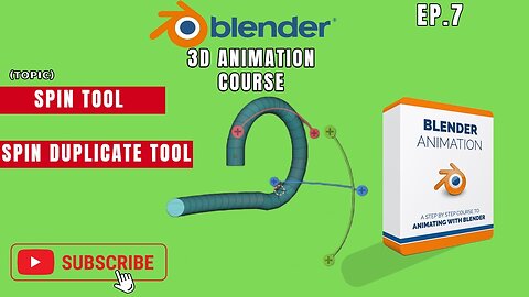 Blender 3.5 Tutorial - 3D Animation Course - Episode 7- Spin Tool - By (KUKRI) In Hindi/Urdu