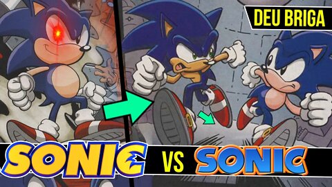 Luta do Sonic vs Sonic Classico ?! | Sonic X #shorts