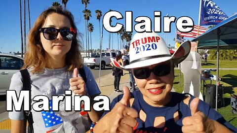 Claire & Marina - Claire: "Originally From The Philippines" said "Go Trump!"