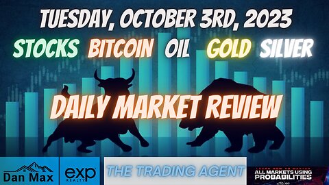 Daily Market Review for Tuesday, October 3rd, 2023 for #Stocks #Oil #Bitcoin #Gold and #Silver