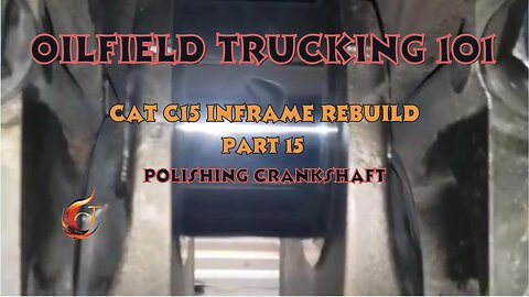 Polishing the crankshaft, Caterpillar c15 inframe rebuild part 15