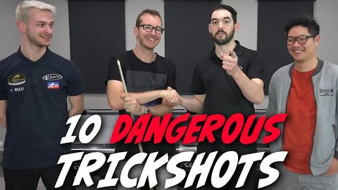 10 Dangerous Trick Shots with Friends!!! DON'T TRY AT HOME :)