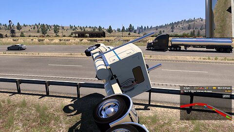 When Speeding in a semi Truck goes Wrong!! #shorts #ats #american truck Simulator #simulator