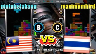 Tetris the Absolute The Grand Master 2 PLUS (pintubelakang Vs. maximumbird) [Malaysia Vs. Thailand]