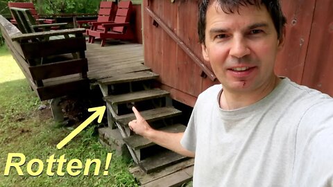 New deck steps (too rotten to fix)