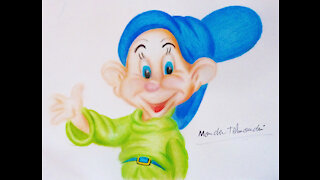 Draw Dopey from the Seven Dwarfs