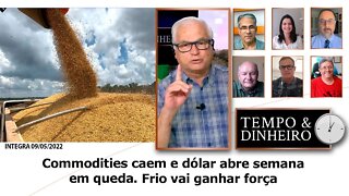 Commodities caem e dólar abre semana em queda. Frio vai ganhar força