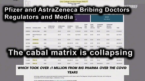 Pfizer and AstraZeneca Bribing Doctors, Regulators and Media - The cabal matrix is collapsing