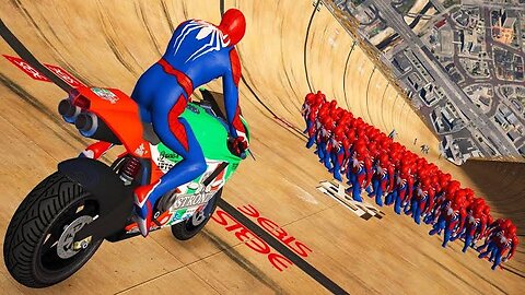 GTA 5 Crazy Motorcycle Crashes with Spiderman (Euphoria Physics Showcase)