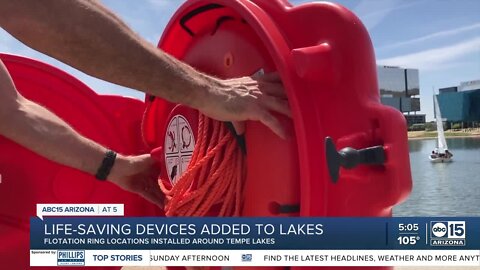 Life-saving devices added to Tempe Town Lake