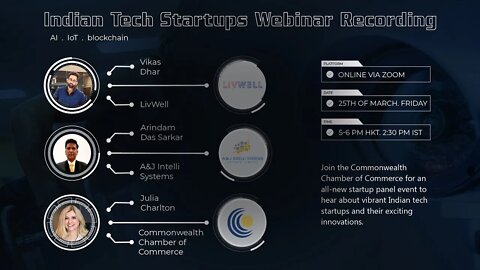 Webinar | Game-changing Indian Tech Startups AJIS Solutions and Livwell Asia | 25th March 2022