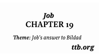 Job Chapter 19 (Bible Study)